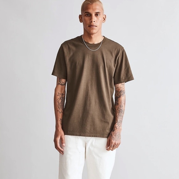 Madewell garment dyed allday crewneck tee dried olive green - Picture 1 of 7